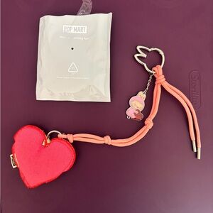 Pin for love hidden heart keychain